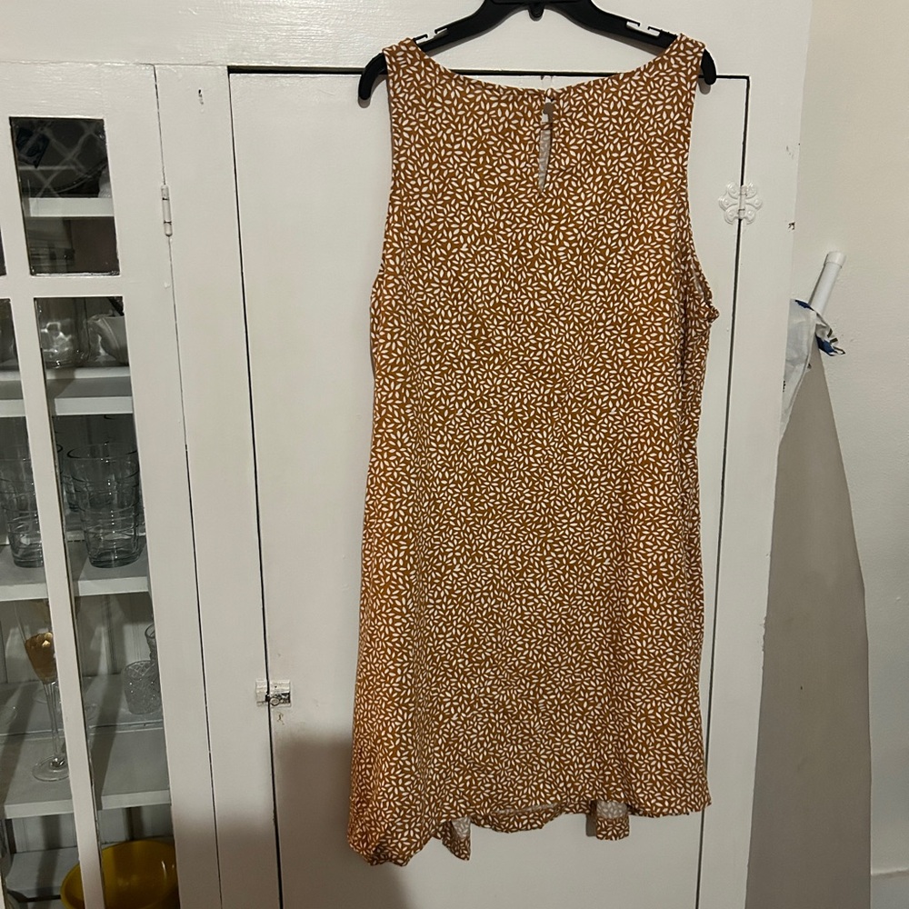 Ava & Viv Tan Patterned Mini Dress - Picture 3 of 3
